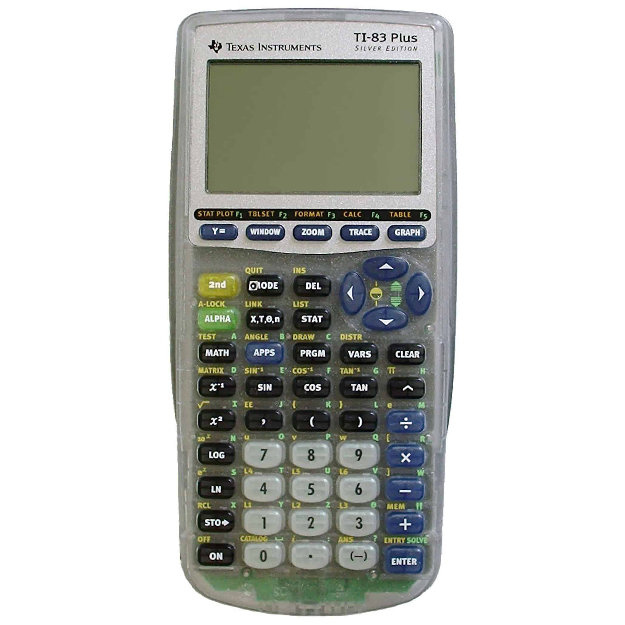 Details about   Texas Instruments TI-83 Plus Silver Edition Graphing Calculator w/ Slide Cover